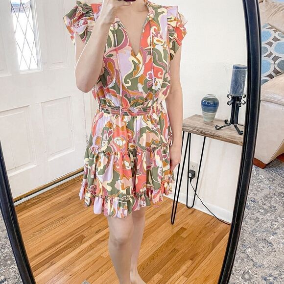 Show Me Your Mumu Wild Dreams Mini Dress Retro M - Picture 4 of 9